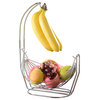 Jiallo Fruit basket with Banana Hanger, Silver