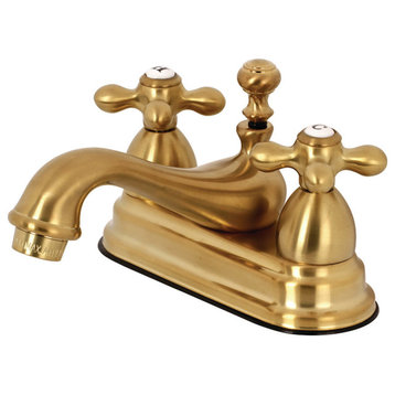 Kingston Brass 4" Centerset Bathroom Faucet, Brushed Brass