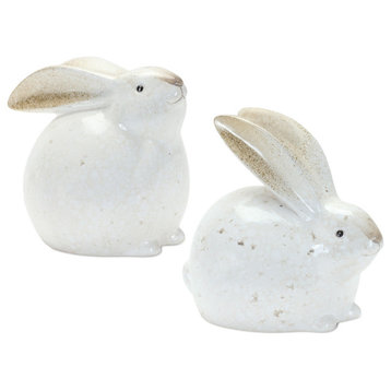 Bunny, 4-Piece Set, 5.5"H, 6"H Terra Cotta