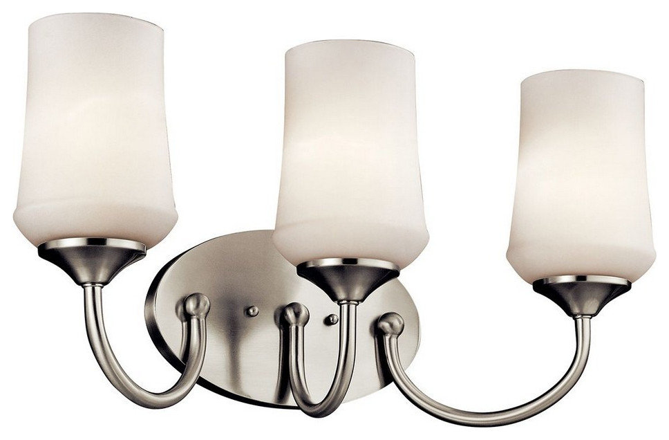 3 Light Vanity Light Approved for Damp Locations - Transitional ...