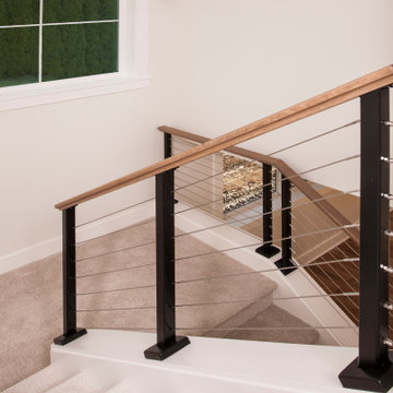 Powder Coated Stair Railing - Riddle Construction & Design