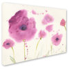 Sheila Golden 'Purple Poppies' Canvas Art, 35"x47"