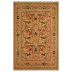 Bareens Designer Rugs - Antique Vegetable Dyed Kaffas Gold/Tan Wool Rug - 9'0'' x 11'10'' - Designed with mesmerizing intricacy and gorgeous color palette, this hand-knotted masterpiece demonstrates the beauty and electrifying thrill of Pak Persian art. These meticulously hand-knotted Pak-Persian rug is made with pure wool and features breathtaking traditional, transitional, and tribal designs in bold luxurious color pallets. Known for their intricate designs these rugs are a reproduction of Persian rugs, made in Pakistan with unique Mughal designs. Made by master weavers using the same Persian texture, design and dying technique, we wanted to produce the most significant manifestation of Persian art, life, and culture. This rug is most famous for its exceptional quality, incredible designs, patterns, and vibrant rich color. Pak-Persian rugs made with Persian weave with high knot counts, which enables the high intricacy and detail found in the patterns are also referred to as "State of art", each color adds a rich beautiful detail in the artwork of this rug. The design, color, and beautiful chromatic composition with a vibrant sheen with intricate designs, exude beauty, elegance, and quality make this rug a masterpiece of its own.
