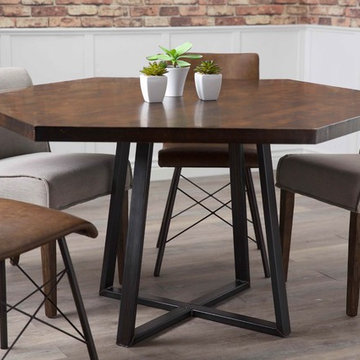 Industrial Steel Pedestal Tables