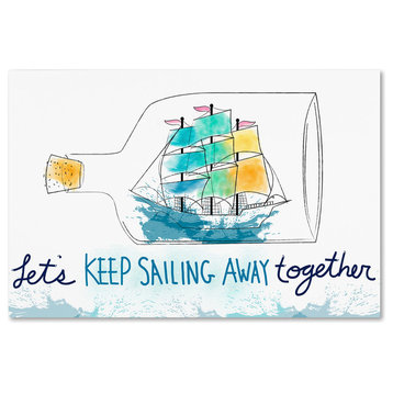 Lisa Powell Braun 'Keep Sailing' Canvas Art, 24x16
