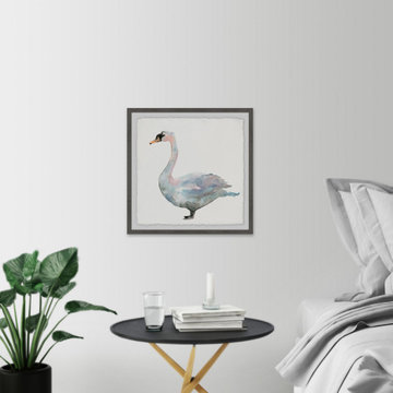 "Swan Profile" Framed Painting Print