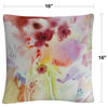 Garden Impressions 3' Watercolor Paint Bleed By Sheila Golden Decorative Pillow