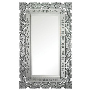 Uttermost Elara Mirror Antiqued, Uttermost Elara Antiqued Silver Wall Mirror