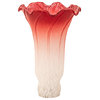 4 Wide X 6 High Red/White Pond Lily Shade