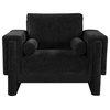 Madeline Chenille Upholstered Chair, Black