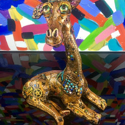 Tracey Keller Bronze Giraffe Sculptures - Sculptures