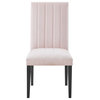 Dining Chair, Nailhead, Set of 2, Pink, Velvet, Modern, Cafe Bistro Hospitality