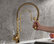 High Arc Swiveling Pull Out Spray Kitchen Faucet with Single Porcelain Handle, G