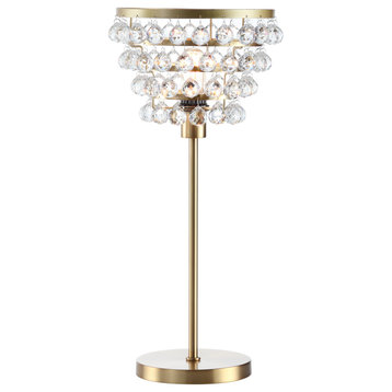Buckingham 25" Crystal and Metal Table Lamp