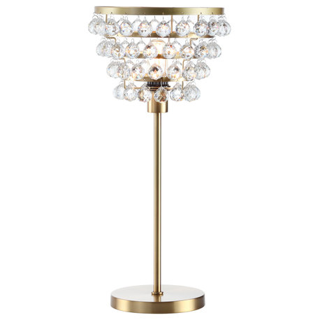 Buckingham 25" Crystal and Metal Table Lamp