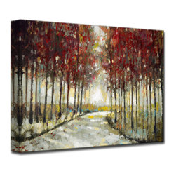 Ready2HangArt - Ready2Hangart 'Autumn Morning Drive' By Norman Wyatt Jr. Canvas Art, 16" x20" - Prints And Posters