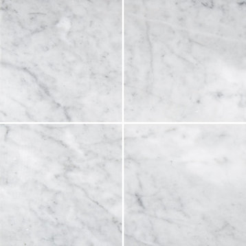 Carrara White 12x12 Honed Marble Tile, 30 Sq. Ft.