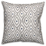 DDCG - Gray Diamond Southwest Pattern Spun Poly Pillow, 18"x18" - This polyester pillow features a gray diamond southwest design to help you add a stunning accent piece to  your home. The durable fabric of this item ensures it lasts a long time in your home.  The result is a quality crafted product that makes for a stylish addition to your home. Made to order.