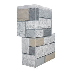 152-CAMBRIDGE COBBLESTONE CORNER 11" W(EACH SIDE) &times; 30 &frac12;"H &times; 1"D - Wall Panels
