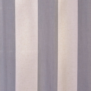 Del Mar Gray Linen Blend Stripe Fabric Sample, 4"x4"