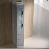 Fresca Torino Tall Modern Wood Bathroom Linen Side Cabinet in Gray