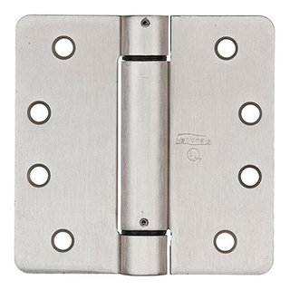 Cosmas Satin Nickel Door Hinge 4 inch x 4 inch with Square Corners