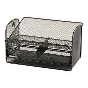 Black Safco 9432BL Onyx 5 Drawer Mesh Literature Organizer