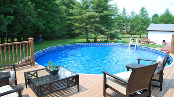 Radiant Round Above Ground Pool with Composite Deck