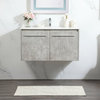 Elegant VF44536MCG 36" Single Bathroom Vanity, Concrete Gray