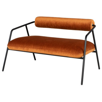 Nuevo Furniture Cyrus Double Seat Sofa in Rust