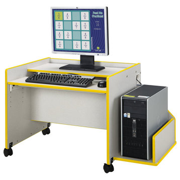 Rainbow Accents Enterprise Single Computer Desk - Yellow