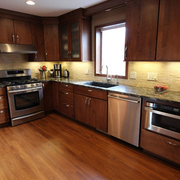 Maple Cabinets with Garden Window ~ Medina, OH