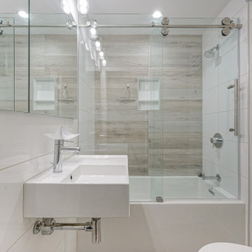 Transitional Hall Bathroom