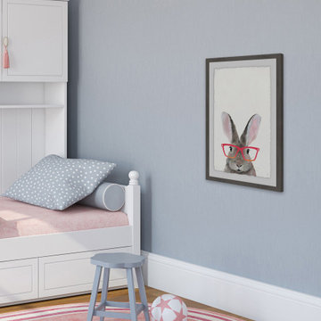 "Hippie Bunny" Framed Painting Print