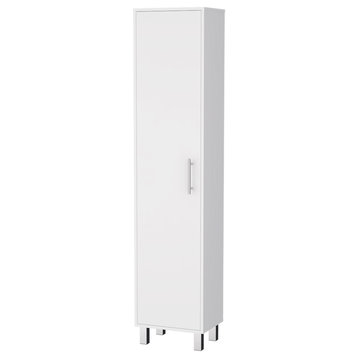 Lawen Tall Storage Cabinet, White