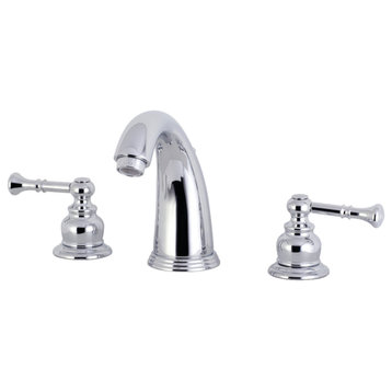 Kingston Brass KB98.NL Naples 1.2 GPM Widespread Bathroom Faucet - Polished
