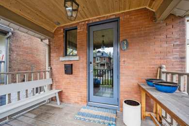Inspiration for a contemporary entryway remodel in Toronto
