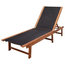 vidaXL 3-Piece Acacia Wood Sun Lounger Set With Black Textile