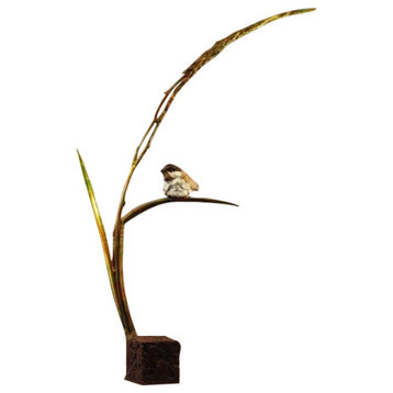 Chickadee Sculpture Bronze September Song