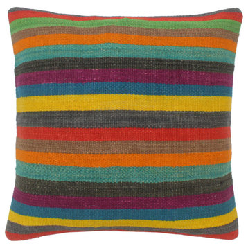Turkish Eclectic Keogh Hand Woven Kilim Pillow