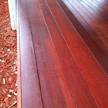 Transformation from concrete to merbau decking in Berwick
