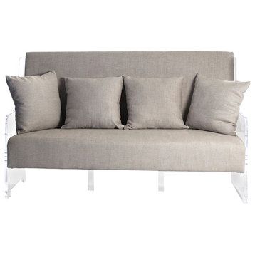 Acrylic Sofa, Natural Linen