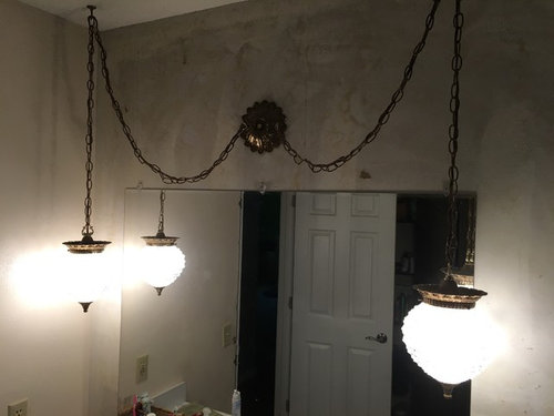 One Bathroom Light Fixture, How To Remove A Bathroom Light Fixture