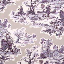 Gray/Light Purple Toile Accent Napkin - Dinnerware
