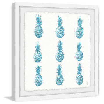 "Pineapple Blues" Framed Painting Print, 18"x18"