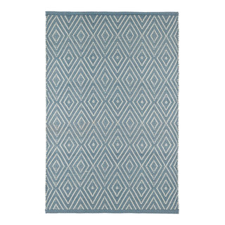 Diamond Slate/Light Blue Indoor/Outdoor Rug, Runner-2.5'x12 ...