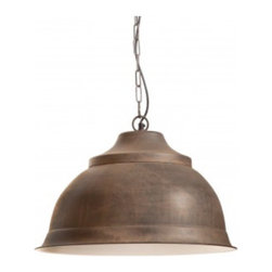 Brasserie Overhead Pendant - Large - Rust Finish - Pendant Lighting