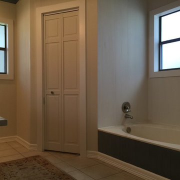Coastal Farmhouse. I think I officially live for re-doing 80's master bathrooms.