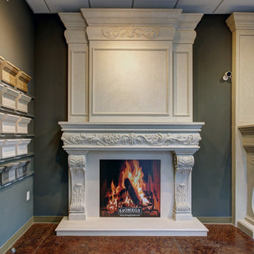 Mantel with Regal Overmantel Orlando Showroom