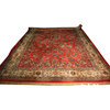 Old Persian Sarouk Rug, Hand-Knotted Red Oversize Mint Cond Rug